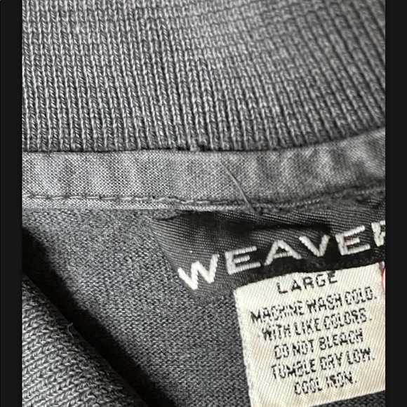 Weavers Long Sleeve Polo Black Size L Large Faded Vintage Vtg - Picture 2 of 7